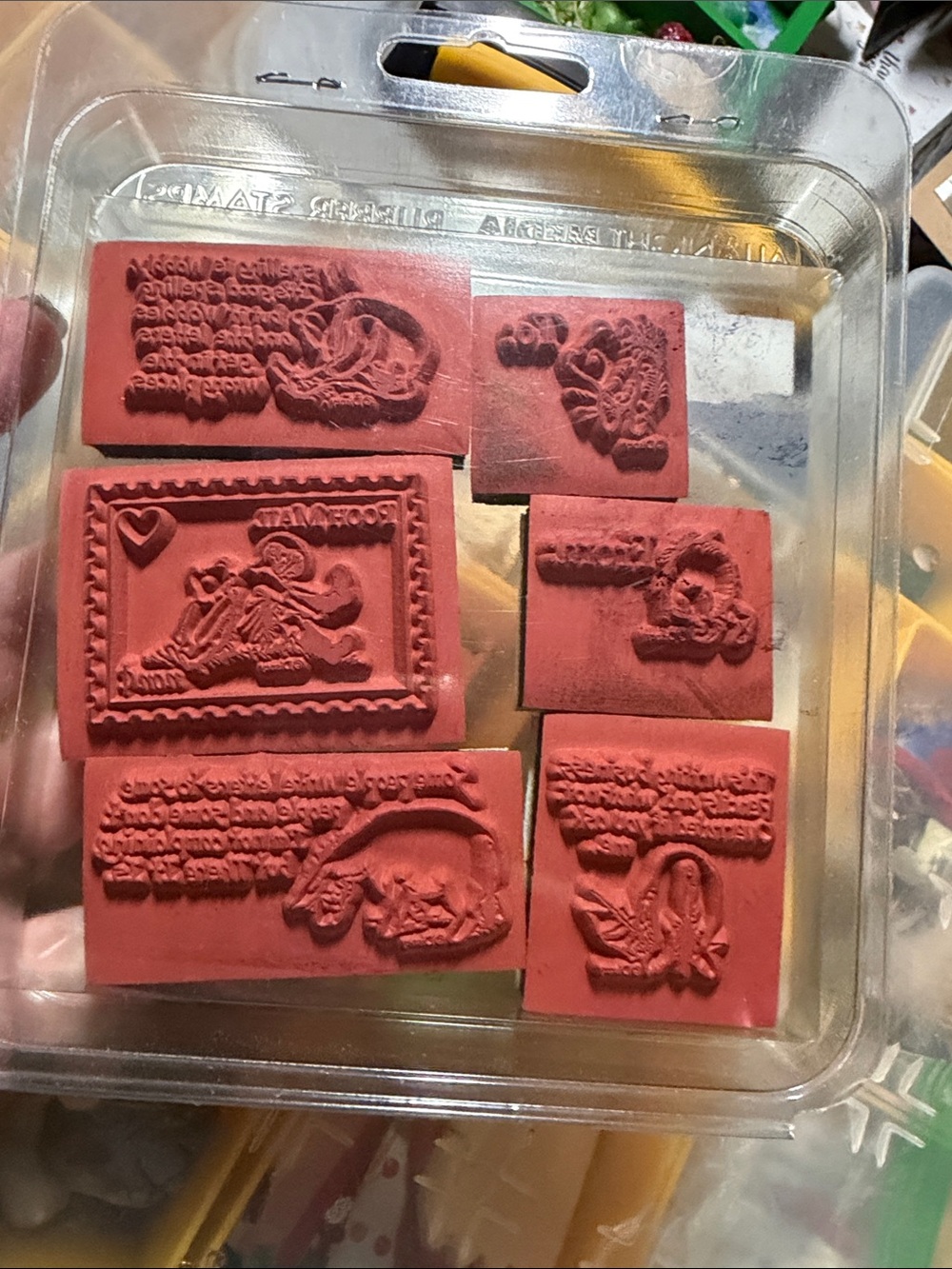 Disney Winnie the Pooh Rubber Stamp Set - gently used - Picture 2 of 3